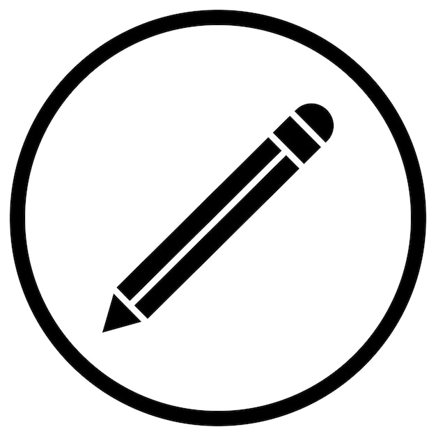 Ilustración del diseño del icono vectorial del lápiz