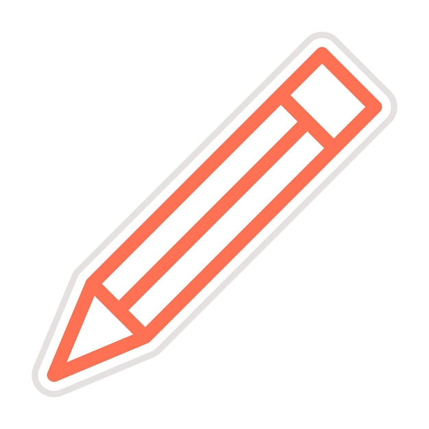 Ilustración del diseño del icono vectorial del lápiz