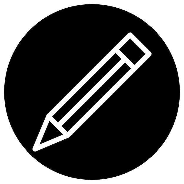 Ilustración del diseño del icono vectorial del lápiz