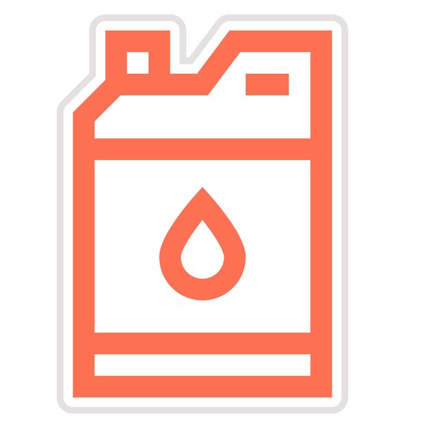 Ilustración del diseño del icono vectorial de la lata de aceite