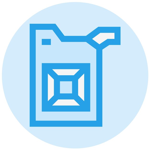 Ilustración del diseño del icono vectorial de la lata de queroseno