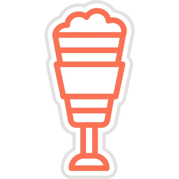 Ilustración del diseño del icono vectorial de Latte
