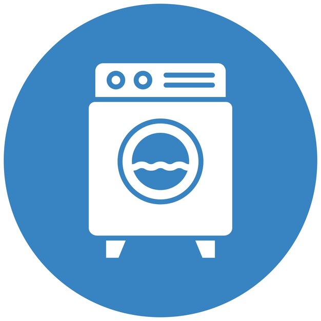 Ilustración del diseño del icono vectorial de la lavadora