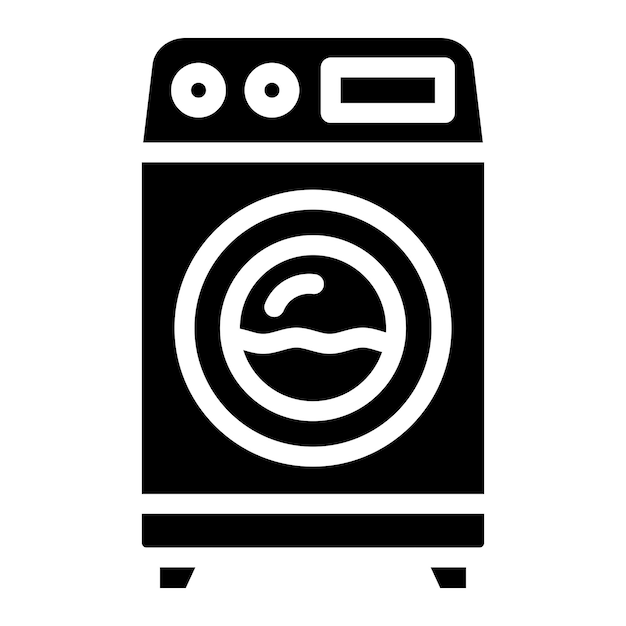 Ilustración del diseño del icono vectorial de la lavadora