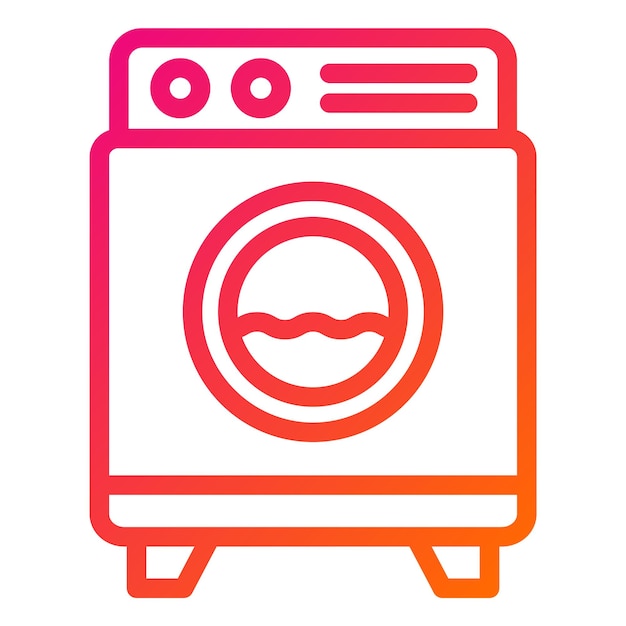 Ilustración del diseño del icono vectorial de la lavadora