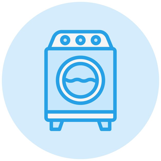 Ilustración del diseño del icono vectorial de la lavadora