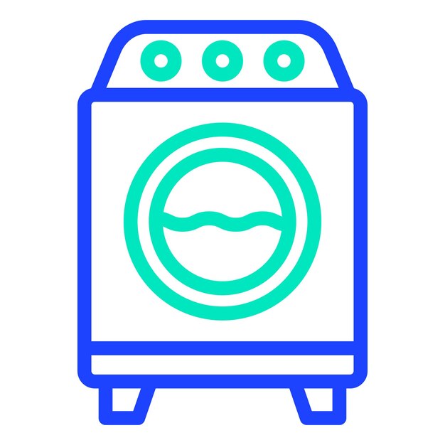 Ilustración del diseño del icono vectorial de la lavadora
