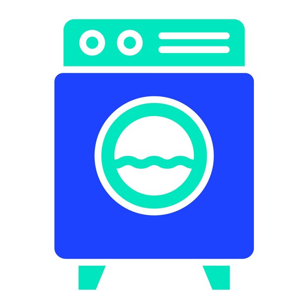 Ilustración del diseño del icono vectorial de la lavadora