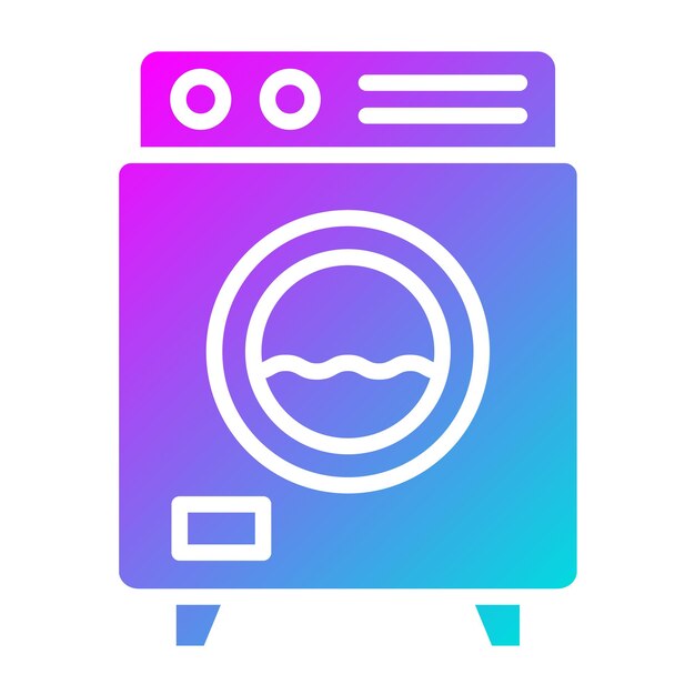 Ilustración del diseño del icono vectorial de la lavadora