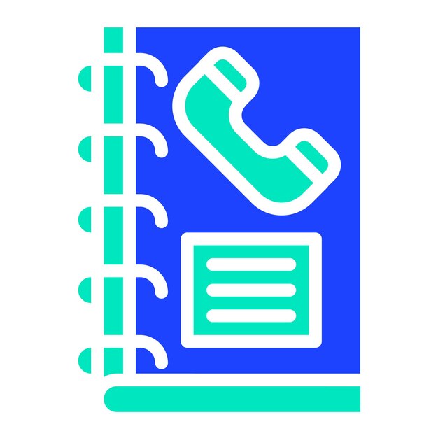 Ilustración del diseño del icono vectorial del libro de teléfonos