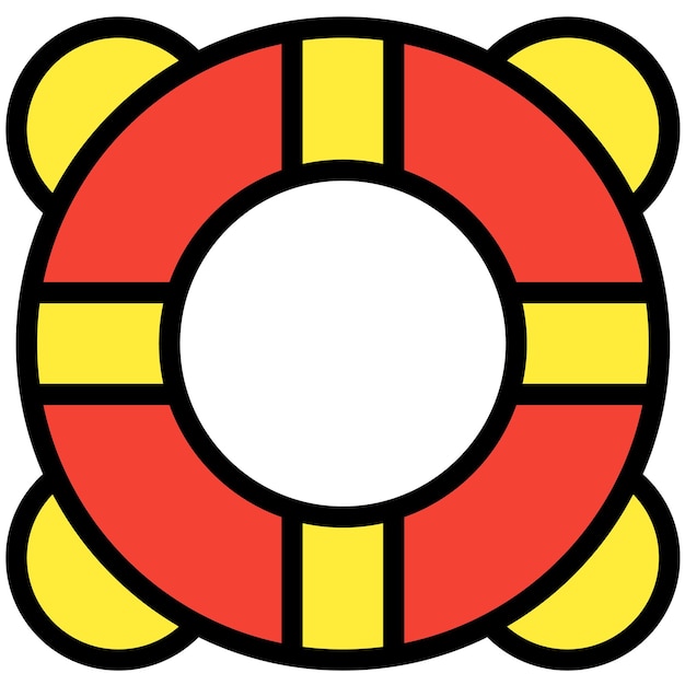 Ilustración del diseño del icono vectorial de Lifebuoy