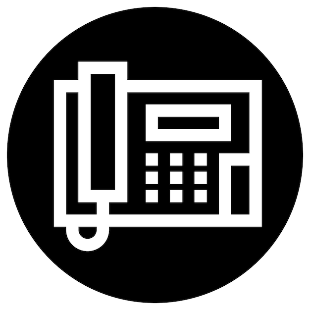 Ilustración del diseño del icono vectorial de la línea fija