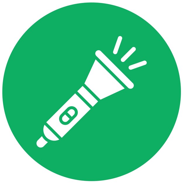 Ilustración del diseño del icono vectorial de la linterna