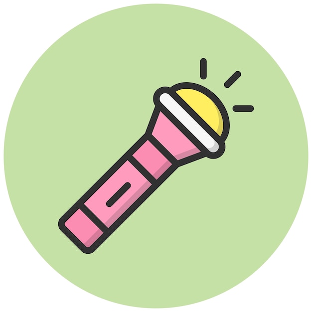Ilustración del diseño del icono vectorial de la linterna