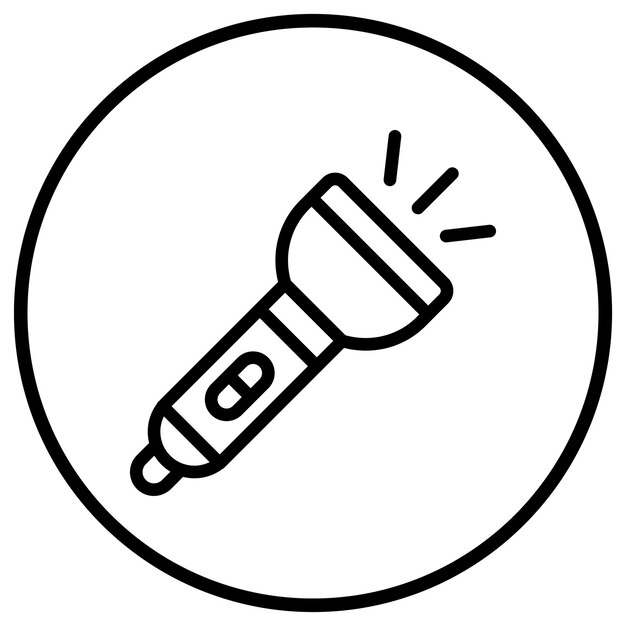 Ilustración del diseño del icono vectorial de la linterna