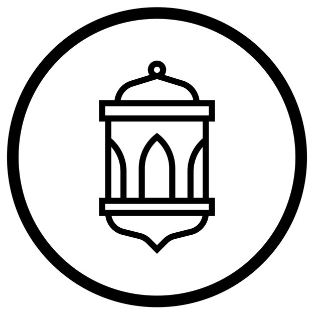 Ilustración del diseño del icono vectorial de la linterna