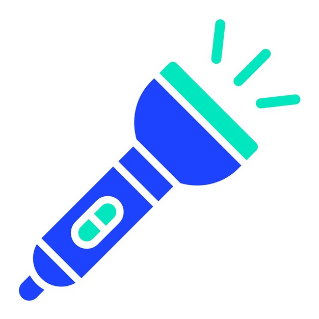 Ilustración del diseño del icono vectorial de la linterna