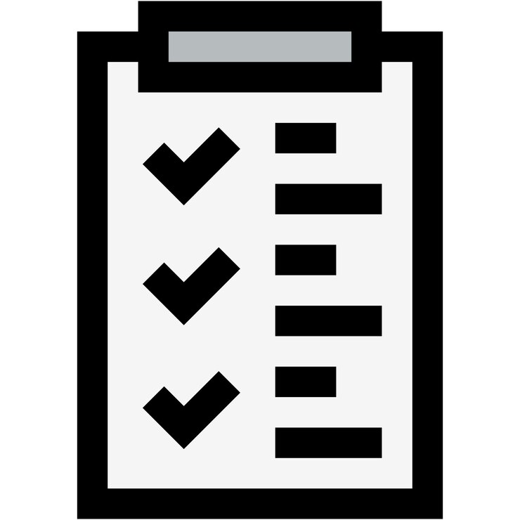 Vector ilustración del diseño del icono vectorial de la lista de comprobación