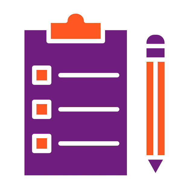 Ilustración del diseño del icono vectorial de la lista de comprobación