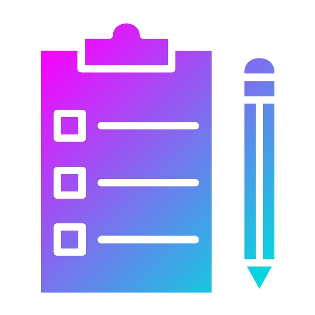 Ilustración del diseño del icono vectorial de la lista de comprobación