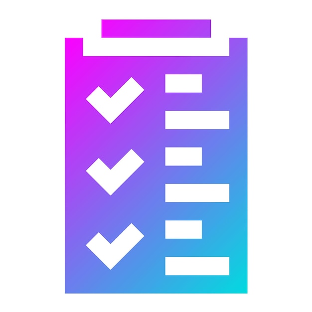 Ilustración del diseño del icono vectorial de la lista de comprobación