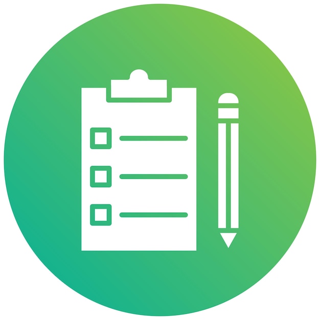 Ilustración del diseño del icono vectorial de la lista de comprobación