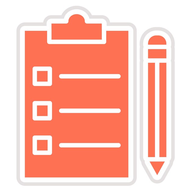 Ilustración del diseño del icono vectorial de la lista de comprobación