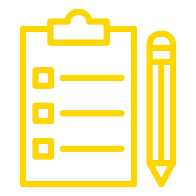 Ilustración del diseño del icono vectorial de la lista de comprobación