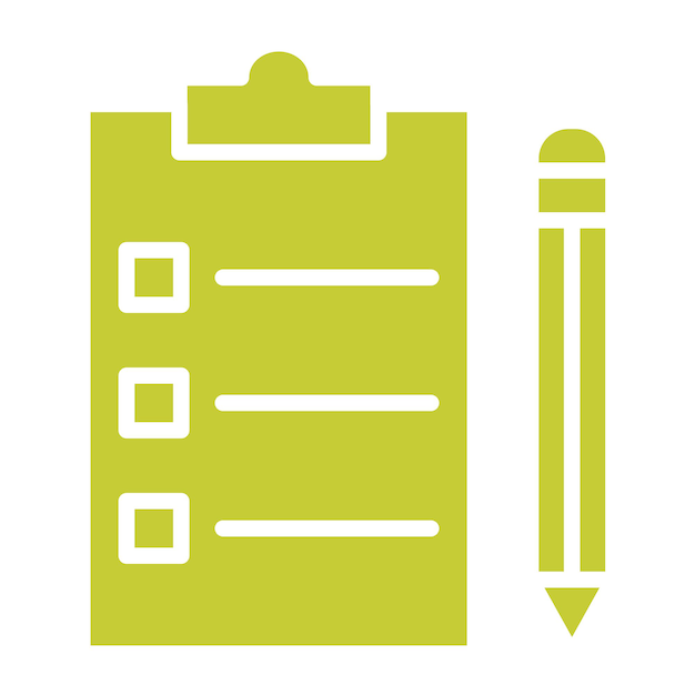 Ilustración del diseño del icono vectorial de la lista de comprobación
