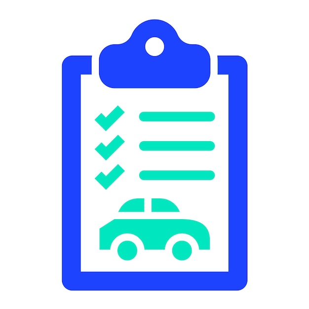 Ilustración del diseño del icono vectorial de la lista de comprobación