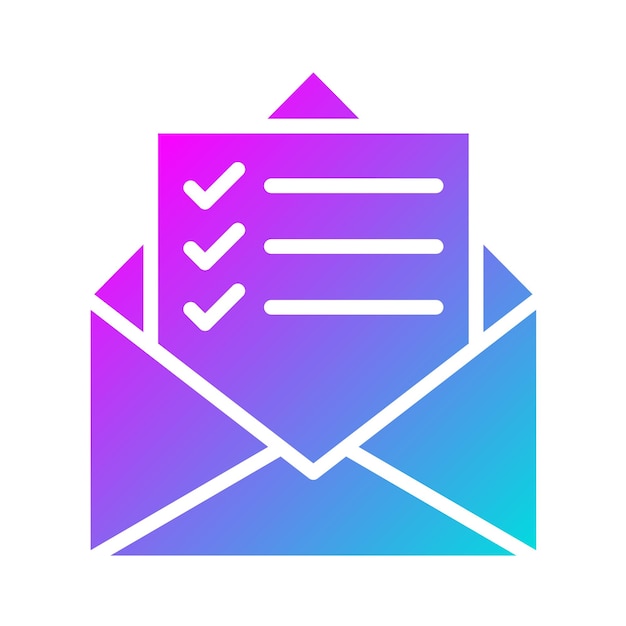 Ilustración del diseño del icono vectorial de la lista de correo