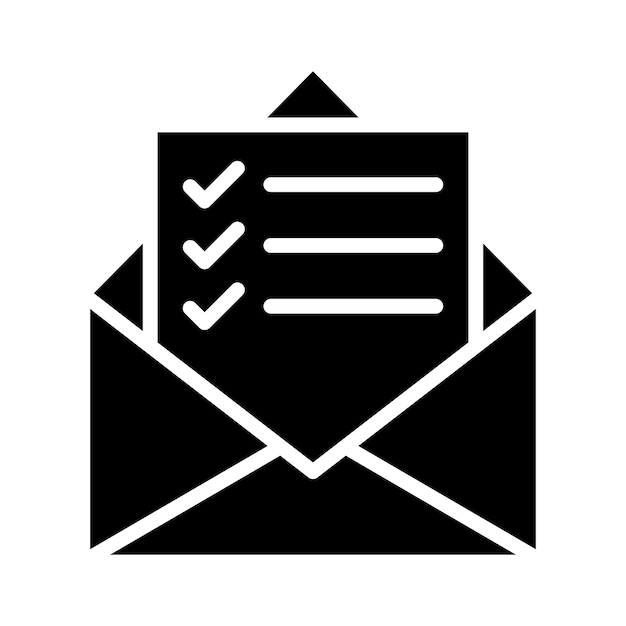 Ilustración del diseño del icono vectorial de la lista de correo