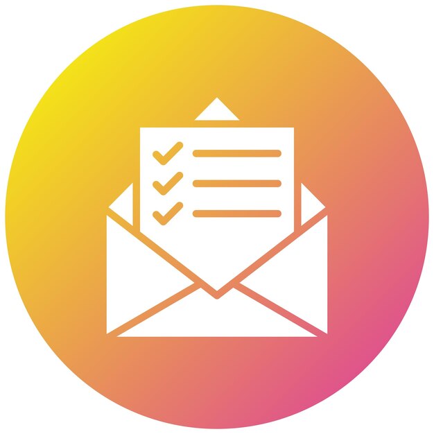 Ilustración del diseño del icono vectorial de la lista de correo
