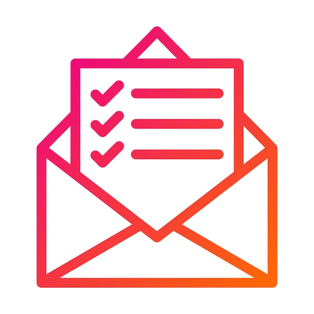 Ilustración del diseño del icono vectorial de la lista de correo