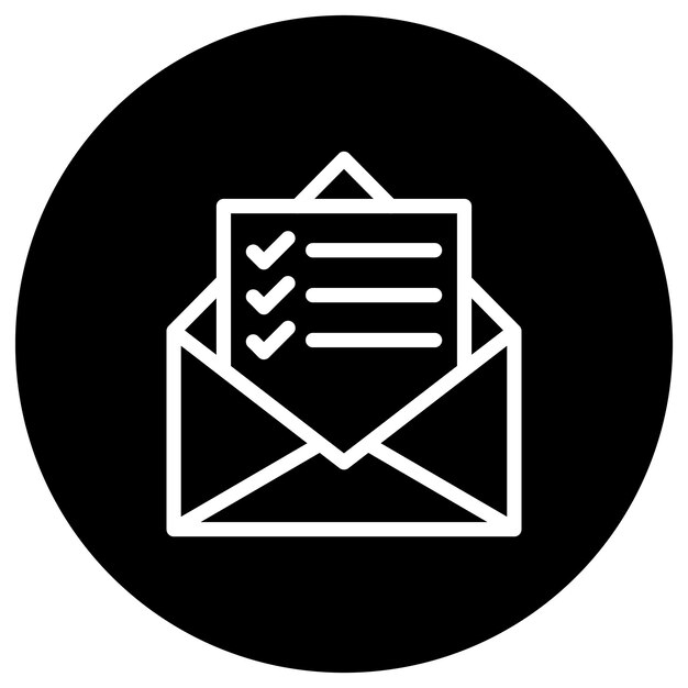 Ilustración del diseño del icono vectorial de la lista de correo