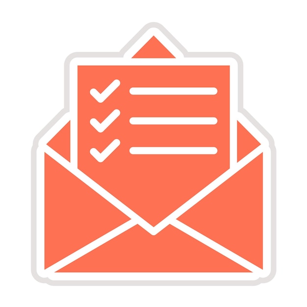 Ilustración del diseño del icono vectorial de la lista de correo