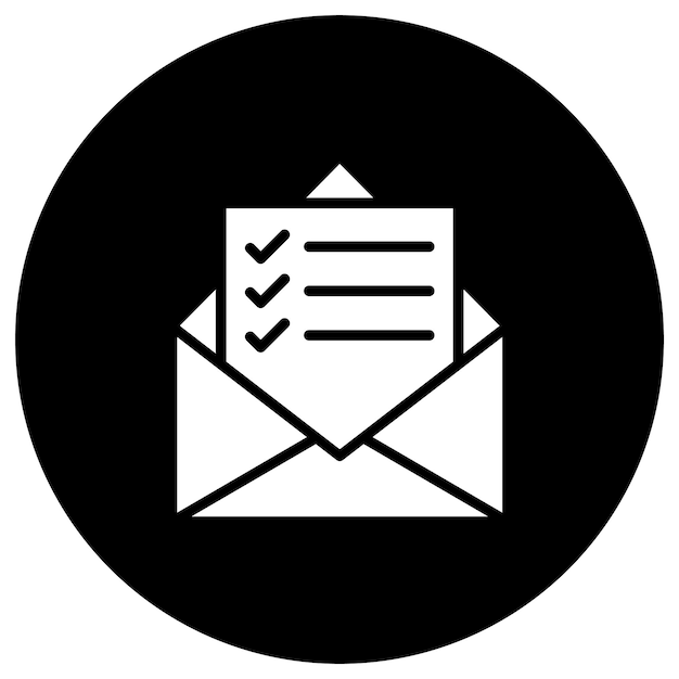 Ilustración del diseño del icono vectorial de la lista de correo
