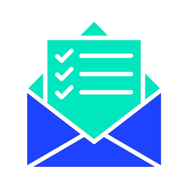 Ilustración del diseño del icono vectorial de la lista de correo