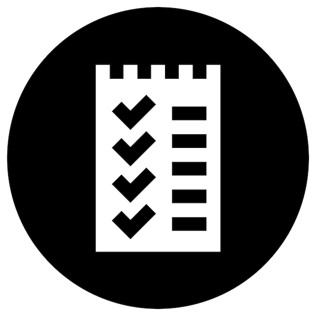 Ilustración del diseño del icono vectorial de la lista Todo