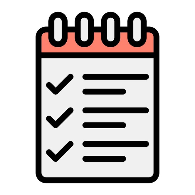 Ilustración del diseño del icono vectorial de la lista