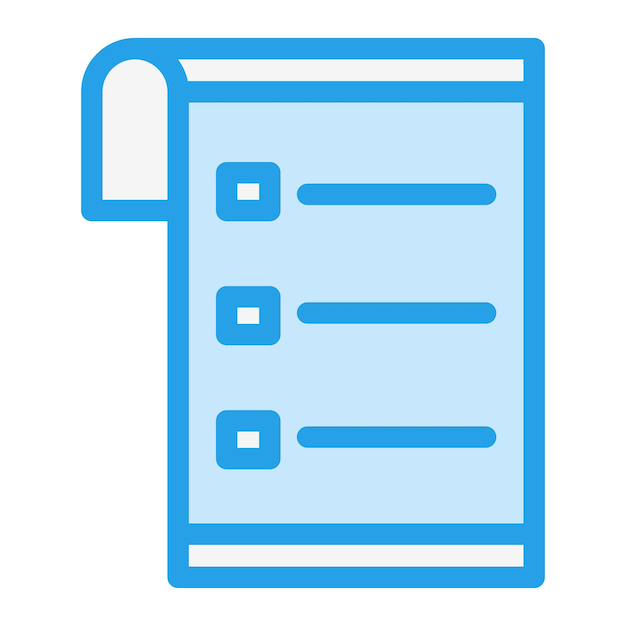 Ilustración del diseño del icono vectorial de la lista