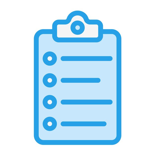 Ilustración del diseño del icono vectorial de la lista