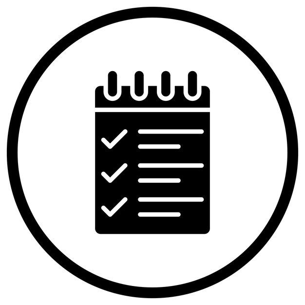 Ilustración del diseño del icono vectorial de la lista