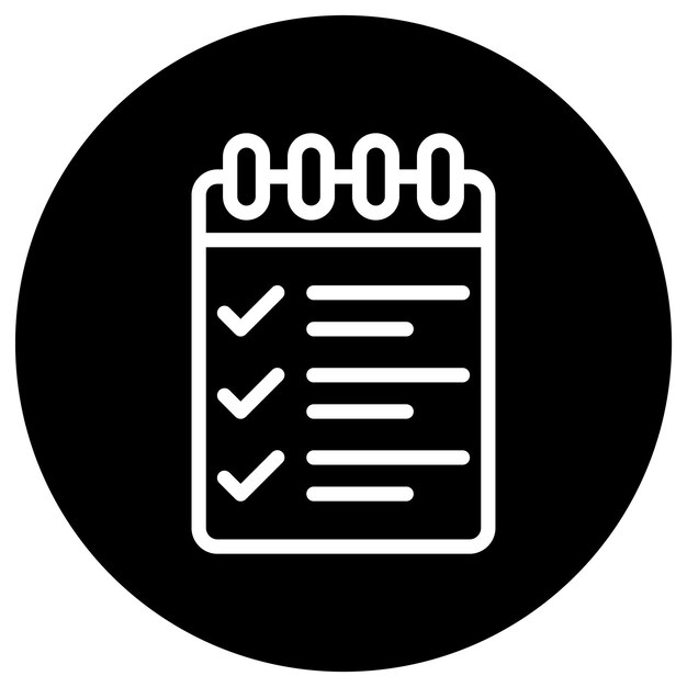 Ilustración del diseño del icono vectorial de la lista