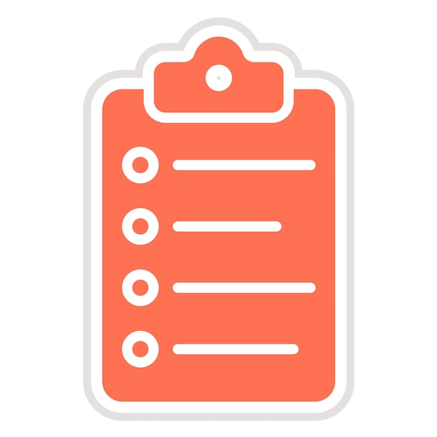 Ilustración del diseño del icono vectorial de la lista