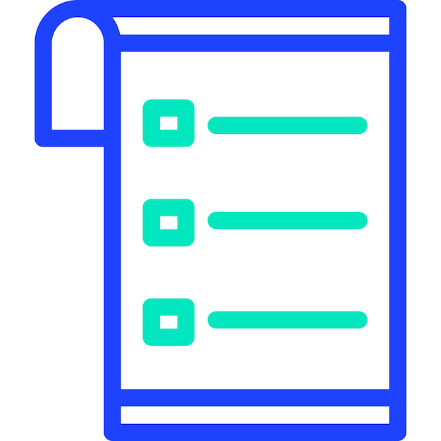 Ilustración del diseño del icono vectorial de la lista