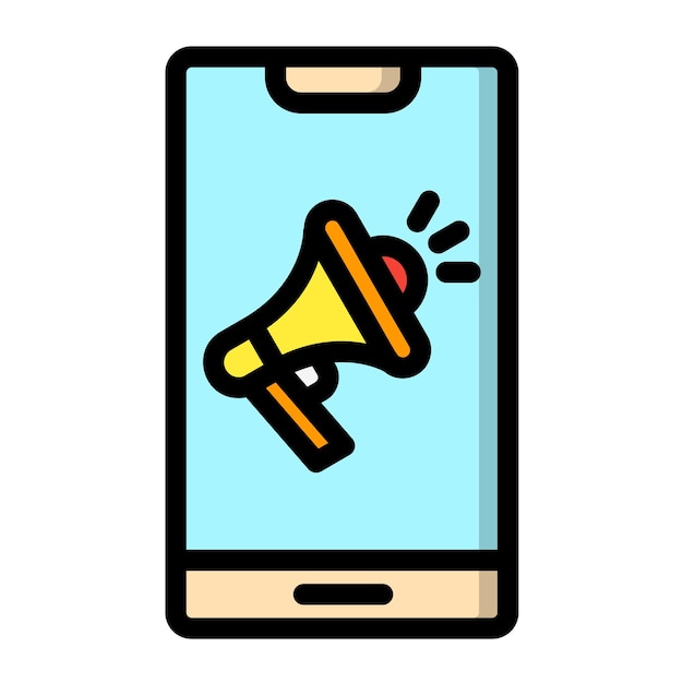 Ilustración de diseño de icono vectorial de llamada a la acción