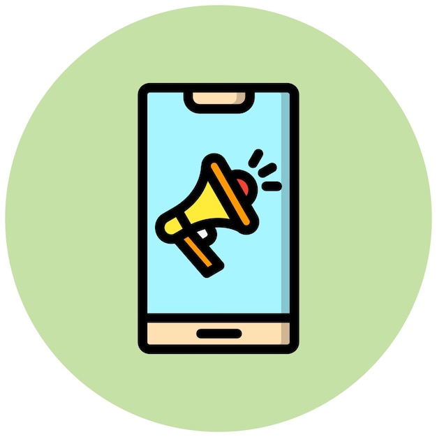 Ilustración de diseño de icono vectorial de llamada a la acción