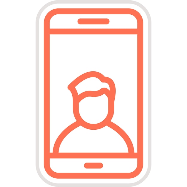 Ilustración del diseño del icono vectorial de la llamada de video