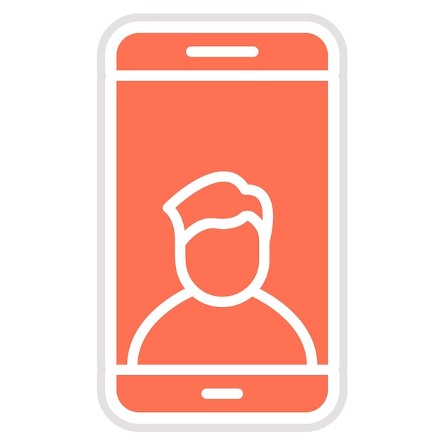 Ilustración del diseño del icono vectorial de la llamada de video